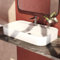 EMKE Lavabo sobre encimera de baño, 70 x 40 x 11 cm, Lavabo de baño rectangular en cerámica Arc, Blanco brillante