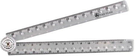LIURONGNI Regla plegable Regla flexible Regla geométrica Regla de matemáticas Herramienta de medición de longitud de 0 a 30 cm