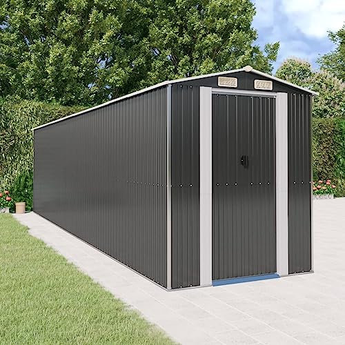 Gartenhaus Anthrazit 192x772x223cm Stahl verzinkt