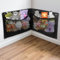 Stuffed Animals Toy Storage Net Large Capacity Corner Hanging Toy Storage Holder Toy Tidy Organiser Net Mesh Bags with Sticky Hook and Non Marking Nails Toy Hammock for Bedroom Home Decor(black)