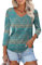 Rapbin Womens Tunic Boho Tops for 3/4 Long Sleeve Casual Ladies V Neck Loose Fit Blouses Summer Spring 2025