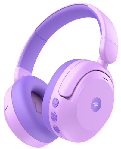 iClever BTH20 Noise Cancelling Kopfhörer Kinder Bluetooth Flugreisen | SafeSound Tech3.1, 60H Spielzeit, USB C Ladeanschluss, AUX Kabel, Langlebig Bequem Preisgekrönte Kopfhörer Kinder Tablet PC