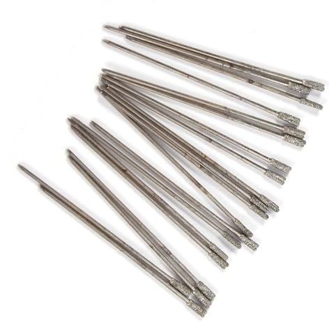 Uadme Orecchini Lapido per uso a lungo termine, 20 pezzi, 1 mm, con rivestimento diamantato, per gioielli agata