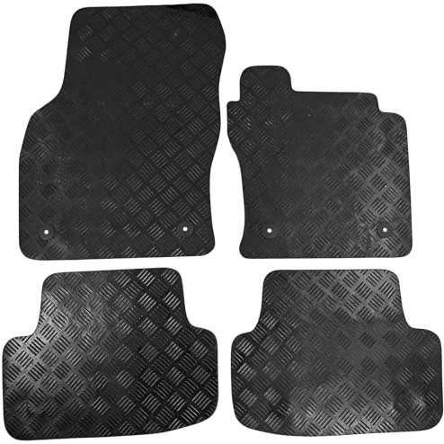 Actiasmat Black Custom Fit Replacement Floor Mat for Volkswagen Golf MK8 (Heavy Duty Rubber)