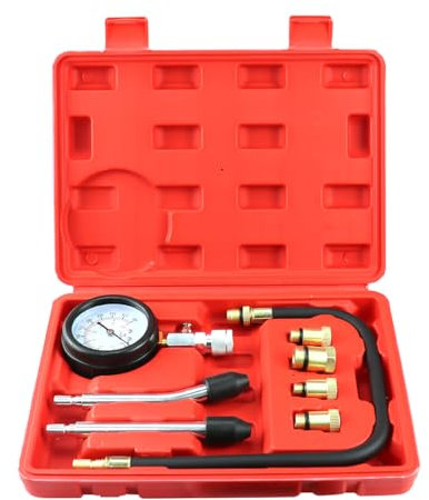 Tester di Compressione per Auto 0-20 Bar, Motori Manometri Compressione 0-300 PSI, Benzina Motore Cilindro Compressione Tester Kit, Ester di Compressione per Auto, Moto, Camion