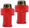 Hbbgdiy 2PCS Flickering Flameless Cross Candles, Battery-Powered Removable LED Grave Decorations for Cemetery, Church Memorial & Remembrance Lighting