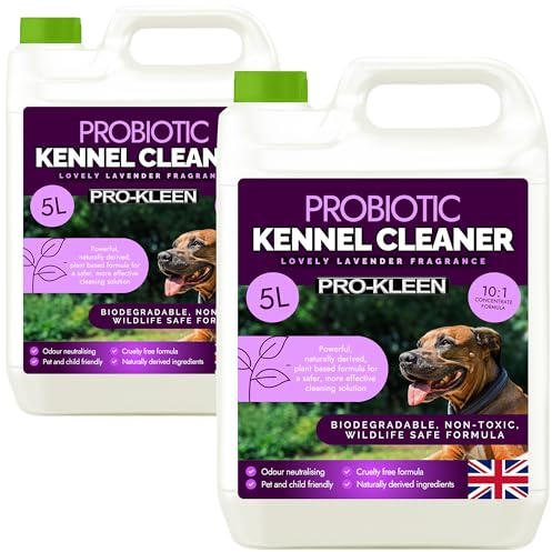 Pro-Kleen ProBiotic Kennel Cleaner 2 x 5L - Cleans & Neutralises Odours - Biodegradable, Non-Toxic, Wildlife & Pet Safe - Naturally Derived Ingredients - Cruelty Free & Vegan (Lavender Fragrance)