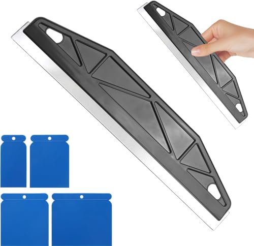 Paint Trim Guard, 12 Paint Edger Tool with 4 Pcs Plastic Scrapers