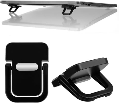 ValueBargain 2 PCS Keyboard Riser, Black Adjustable Angle Keyboard Stand for Desktop Portable Foldable Laptop Feet, Improve Typing Comfort and Desk Ergonomics, Fits Most Keyboards and Laptops
