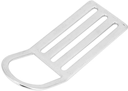 BONKZEBU Leichter D-Ring-Gewichtsgürtelhalter aus Edelstahl Zum Tauchen Unter Wasser, 1,2 Unzen, Passend für 2,-Zoll-Gurtbänder, Silberfarben