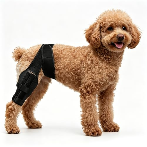 Gxdamxz Rodillera para perro pequeño para ligamento cruzado, soporte de pierna frontal ajustable, protector de heridas para recuperación de lesiones ACL/CCL
