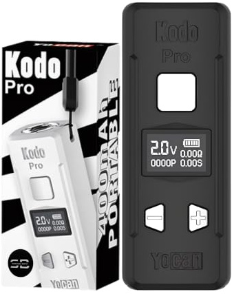 Yocan Kodo Pro 510 Cart Battery [] - No Nicotine | Available in 15 colours - USB Type-C Cable, 400mAh Battery, OLED Display, Adjustable Voltage - Compatible with 510 Cartridges