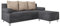Mirjan24 Schlafsofa Dover, Sofa mit Bettkasten und Schlaffunktion, Bettsofa, Farbauswahl, Schlafcouch mit Chromfüße, Couch, Couchgarnitur (Schlafsofa mit Polsterhocker, Alova 36 + Alova 07)