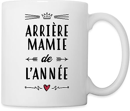 Spreadshirt Arrière-Mamie De L'Année Mug Blanc, taille unique, blanc
