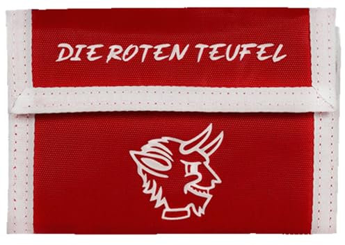 1. FC Kaiserslautern Geldbörse - Die Roten Teufel - Rot | Nylon | Geldbeutel FCK - Plus Lesezeichen I Love Kaiserslautern