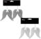 Christmas 2 Pack Hanging Glitter Angel Wings Tree Decoration - White