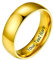 PROSTEEL personalisiert Finger Ring 18k vergoldet Damen Ring hochglanzpoliert Trauring Verlobungsring 6mm breit Band Ring Partnerring Ehering Modeschmuck Accessoire für sie, Größe 49