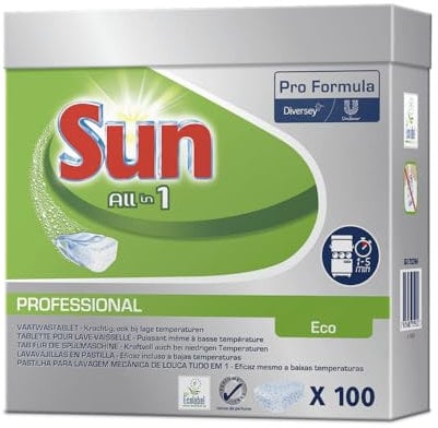 Sun Professional Lot de 100 tablettes de lave-vaisselle Tout-en-1 Eco