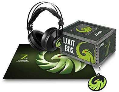 MSI Lootbox per Alpha15 Bundle (cuffie da gioco, tappetino per mouse, astuccio), multicolore, 240 x 200 x 130