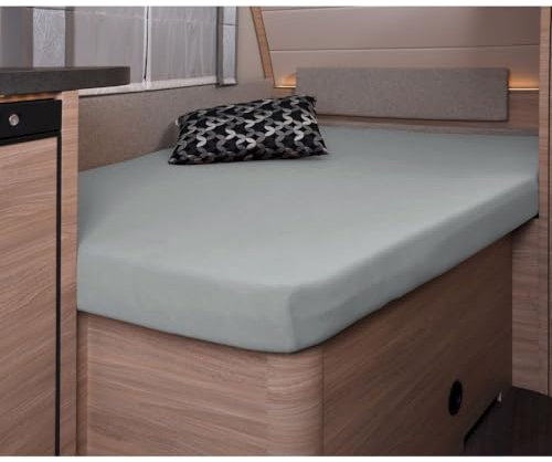 Traumschlaf Mako-Satin Bettwäsche Uni Streifen 4 cm Silber, 1 Bettbezug 155 x 220 cm + 1 Kissenbezug 80 x 80 cm