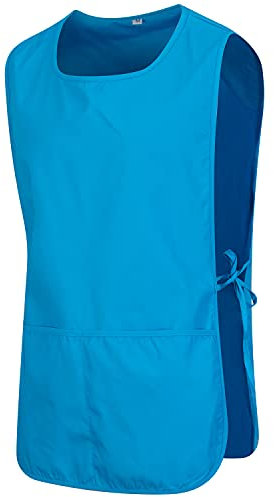 MISEMIYA - Delantal Limpieza Uniforme Laboral CLINICA MÉDICOS Limpieza Veterinaria Sanitarios HOSTELERÍA- Ref.868 - L, Celeste 68