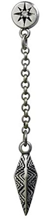 Uezenu Sterling Silber Ohrringe, stilvoller Junge und Mädchen Einzelne Ohrringe, Vintage Männer Shuttle Darts Mode Ohrringe, für Freunde (Color : 1XLong)