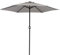 Baroni Home Sombrilla de jardín descentralizada, sombrilla terraza, balcón, sombrilla parasol ajustable, cierre de manivela con base en cruz, color Ø 3 m x 2,47 m, Gris Centrado, Grande, Moderno