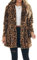 FEOYA Women's Fluffy Winter Faux Fur Coat - Leopard Print Fuzzy Cardigan Oversized Fleece Jacket with Pockets - Baggy Shaggy Lapel Long Sleeve Loose Fit Coat - Autumn Winter S