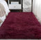 Heavyoff Shaggy Teppich Hochflor Langflor Teppiche Rutschfester Bodenteppichmatte Kindermatte für Wohnzimmer Weinrot, 160x230cm