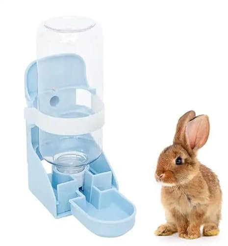 Bouteille d'eau pour Lapin sans Goutte, Fontaine à Eau Suspendue de 500 ML avec Distributeur Automatique d'eau pour Lapin, Chinchilla, Cochon d'Inde, hérisson, Furet