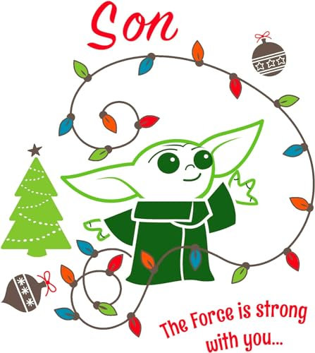 690441 Weihnachtskarte, Motiv: Yoda, Star Wars, Son The Force Is Strong
