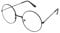 ALLY-MAGIC Y7FGYXYJ Runde Brille mit Metallrahmen, klare Gläser, Vintage-Brille, Unisex, Schwarz , 33 EU
