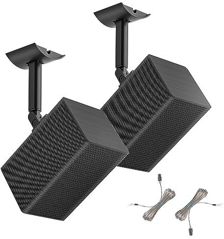 notiela Speaker Wall Mount for Samsung SWA-9200S SWA-9100S SWA-9000S SWA-8500S, Tilt and Swivel Adjustable Ceiling Speaker Mount Bracket for Samsung 9100S 9000S 8500S, 2 Pack