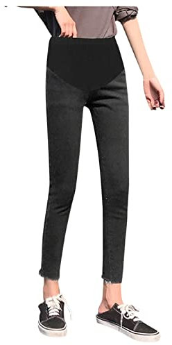 Generisch Legging tendance pour femme enceinte - Pantalon de pyjama long ample - Taille haute - Pantalon de détente élégant - Léger - Pantalon d'extérieur extensible, a, L