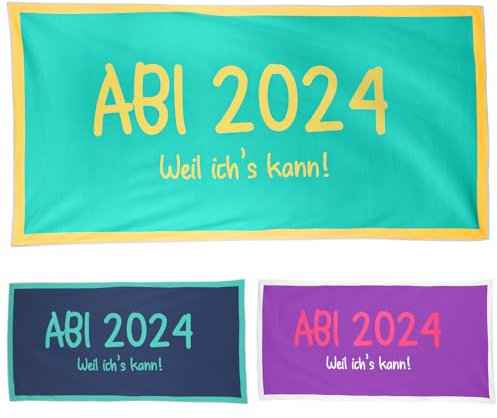 CHCAES Abitur 2024 Geschenke Badetuch Abi 2024 Handtuch 80x160cm Strandtuch Strandlaken Duschtuch Pool Strandtücher Badehandtuch Grün für Abschlussfahrt Geburtstag Dusche Schwimmen