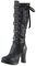 Scarpe estive per donna sexy cattivo cosplay legato -moda donna stivali gotici donna con tacco inverno, Nero , 39 EU