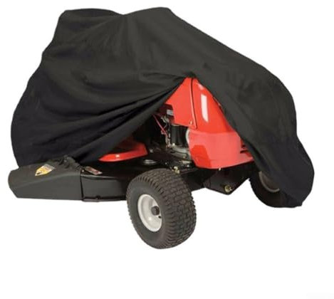Funda para tractor de césped, cubierta para cortacésped con cordón ajustable en el dobladillo, cubierta a prueba de polvo para cortacésped de jardín para todas las estaciones y protección contra la