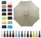 HonunGron UV50+ Telo di Ricambio per Ombrellone 6 Stecche/8 Stecche, Tettoia di Ricambio per Ombrello 2m/2.7m/3m Copertura di Ricambio per Ombrellone da Giardino (3m - 6 ribs,Taupe)