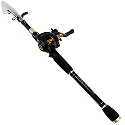 Angel-Set aus Kohlefaser, Angelrute und Rolle, Combos, tragbare Casting-Spinn-Angelrute, 17 + 1BB, Baitcasting-Rolle, Angel-Set, Angelgerät-Set