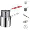 Deep Fryer Pot with Basket,1200ml Handled Stainless Steel Chip Pan,Small Deep Fat Fryer French Fries Pot,Japanese Style Tempura Frying Pan,Fryer Pasta Ergonomic Handle Fryer (12.5x12cm 304)
