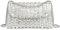 DEEVORCA Damen Umhängetasche Bußgeld Schultertasche Damen Kette Umhängetasche Flip Cover Design Verabredungen Messenger Tasche Damen Kuriertasche Crossbody Tasche Wasserdicht PU Leder Silber