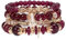 APMGONT Boho Kristall Perlen Armband, 4 Stück Boho Quaste Armbänder für Damen, Natürliches Kristall Heilsteine Armband, Statement Armreifen für Weihnachten, Valentinstag, Geburtstag (Violett)