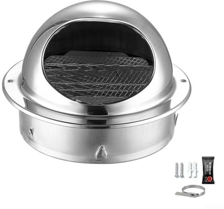 HpLive Rejilla de ventilación redonda de 250 mm, de acero inoxidable, para cocina, campana extractora, cuarto de baño