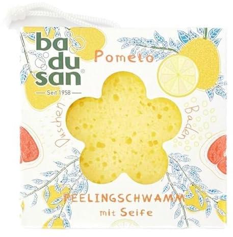 Peelingschwamm mit Seife Pomelo