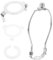 Housoutil 1 Satz 6 Schreibtischlampe Hornständer Lampe mit USB silberne Lampe Draht lamp holder lampenfassung Harfe für die Reparatur von Schreibtischlampen Lampenschirmteile Plastik Silver