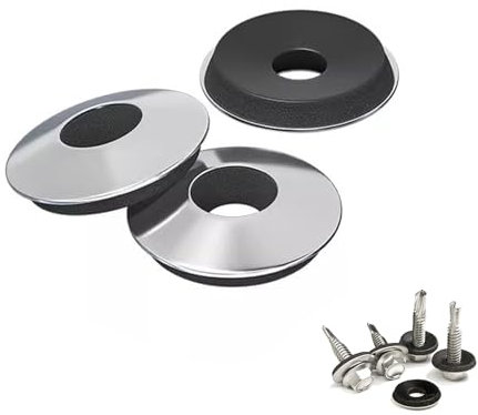 SDKZBFC 50 unids M4.2mm impermeable sello arandela, 304 Acero inoxidable EPDM sellado neopreno caucho arandelas servidumbre sellado arandelas