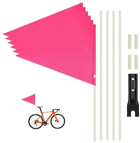 Fahrrad-Sicherheitsflagge mit Stange, reflektierendes Fahrrad