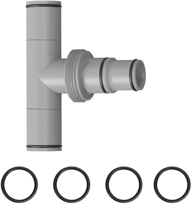 XSYKJGS T-Stück für Ø38/32mm Schlauchverbinder, Poolschlauch 38mm Verbinder auf 32mm - T-Form mit Dichtungen Ringe Für Schwimmbad Schlauch