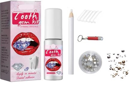 KLYso Funkelndes Zahnschmuck-Set – Einfaches Anbringen Und Entfernen Von Kristall-Zahnschmuck(2PCS)