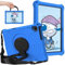Funda para tablet Lenovo Tab P10 de 10.1 pulgadas TB-X705F, protección completa a prueba de golpes, ligera, EVA, soporte giratorio de 360°, con correa para el hombro, color azul
